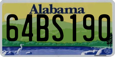 AL license plate 64BS190