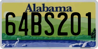 AL license plate 64BS201