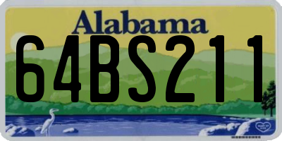 AL license plate 64BS211