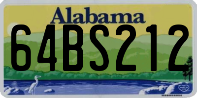 AL license plate 64BS212