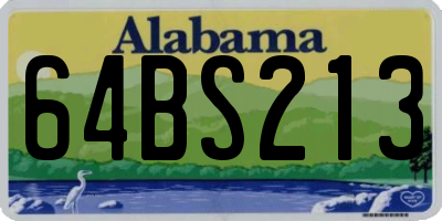 AL license plate 64BS213