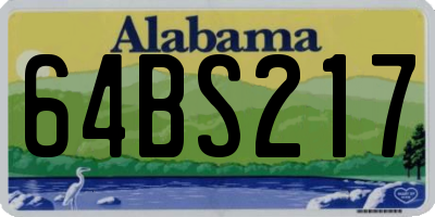 AL license plate 64BS217
