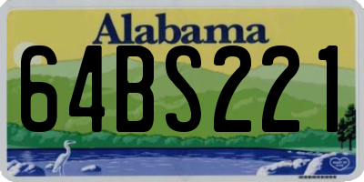 AL license plate 64BS221