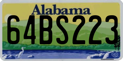 AL license plate 64BS223