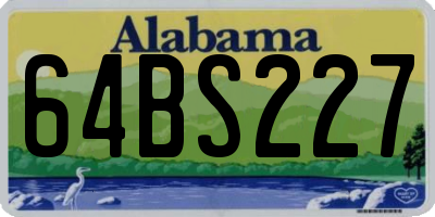 AL license plate 64BS227