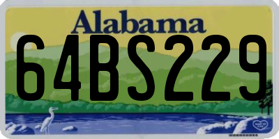 AL license plate 64BS229