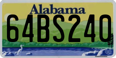 AL license plate 64BS240