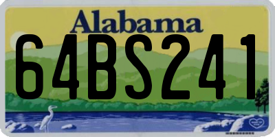 AL license plate 64BS241