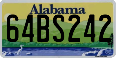 AL license plate 64BS242