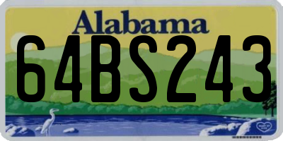 AL license plate 64BS243