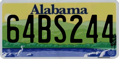 AL license plate 64BS244