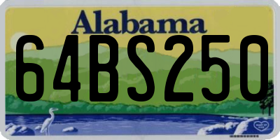 AL license plate 64BS250