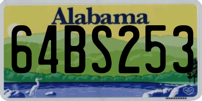 AL license plate 64BS253