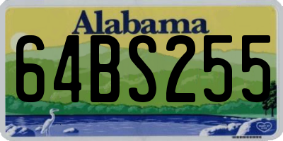 AL license plate 64BS255