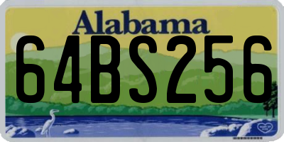 AL license plate 64BS256