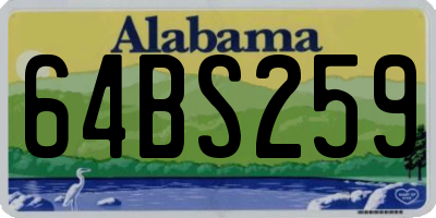 AL license plate 64BS259