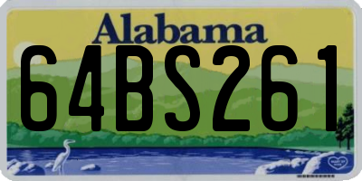 AL license plate 64BS261