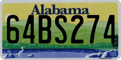 AL license plate 64BS274