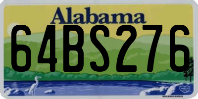 AL license plate 64BS276