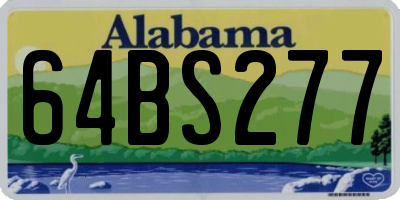 AL license plate 64BS277