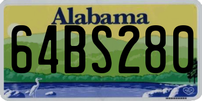 AL license plate 64BS280