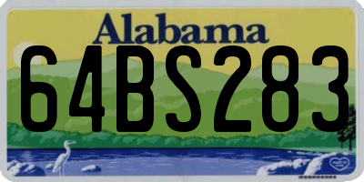 AL license plate 64BS283