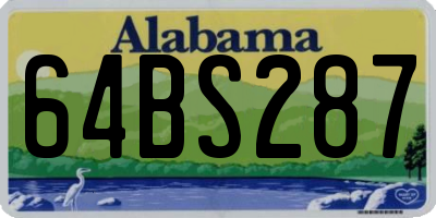 AL license plate 64BS287