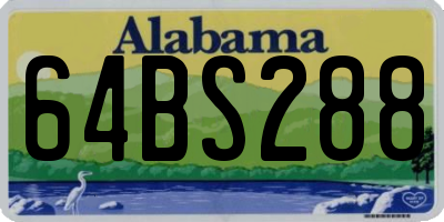 AL license plate 64BS288