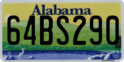 AL license plate 64BS290