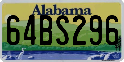 AL license plate 64BS296