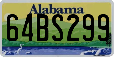 AL license plate 64BS299