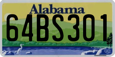 AL license plate 64BS301