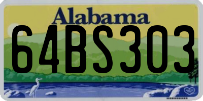 AL license plate 64BS303