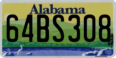 AL license plate 64BS308