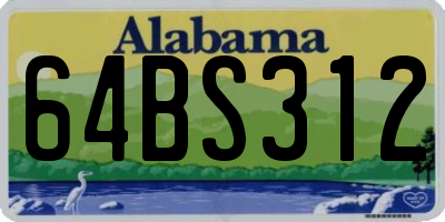 AL license plate 64BS312