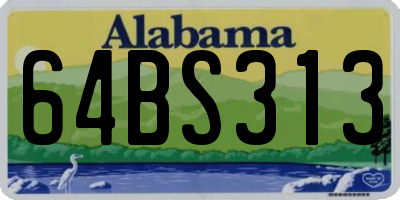 AL license plate 64BS313