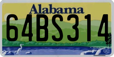 AL license plate 64BS314