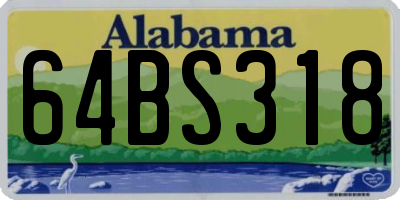 AL license plate 64BS318