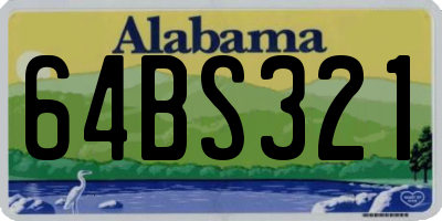 AL license plate 64BS321