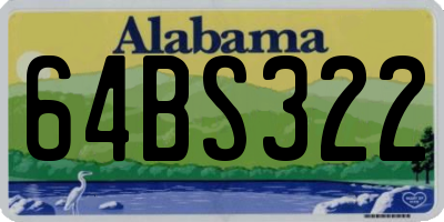 AL license plate 64BS322