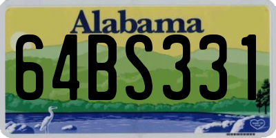 AL license plate 64BS331