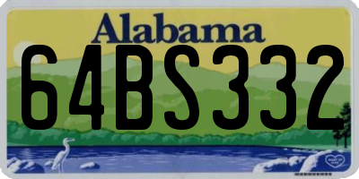 AL license plate 64BS332