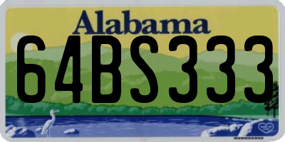 AL license plate 64BS333