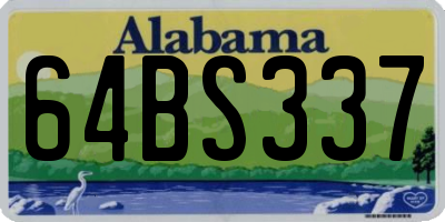 AL license plate 64BS337
