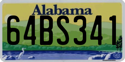 AL license plate 64BS341