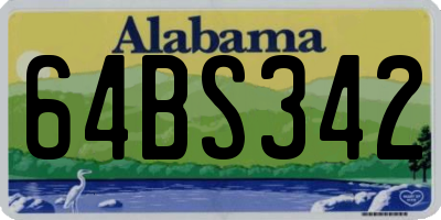 AL license plate 64BS342