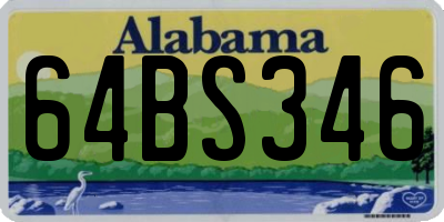 AL license plate 64BS346
