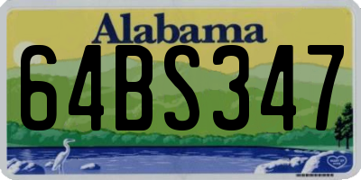 AL license plate 64BS347