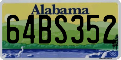 AL license plate 64BS352