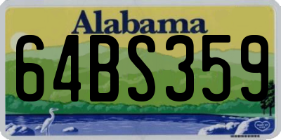 AL license plate 64BS359